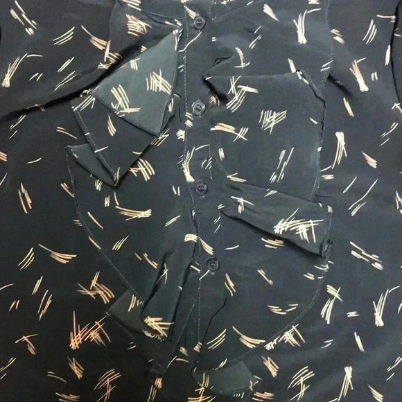 Silence + Noise Blue Ruffle Dress, Medium - Picture 6 of 8